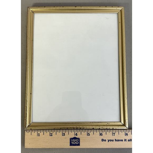 Vintage Picture Photo Frame Shabby Metal Ornate Gold Design 8 x 10 - Picture 9 of 10